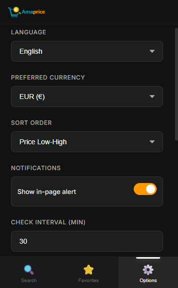 Options de personnalisation